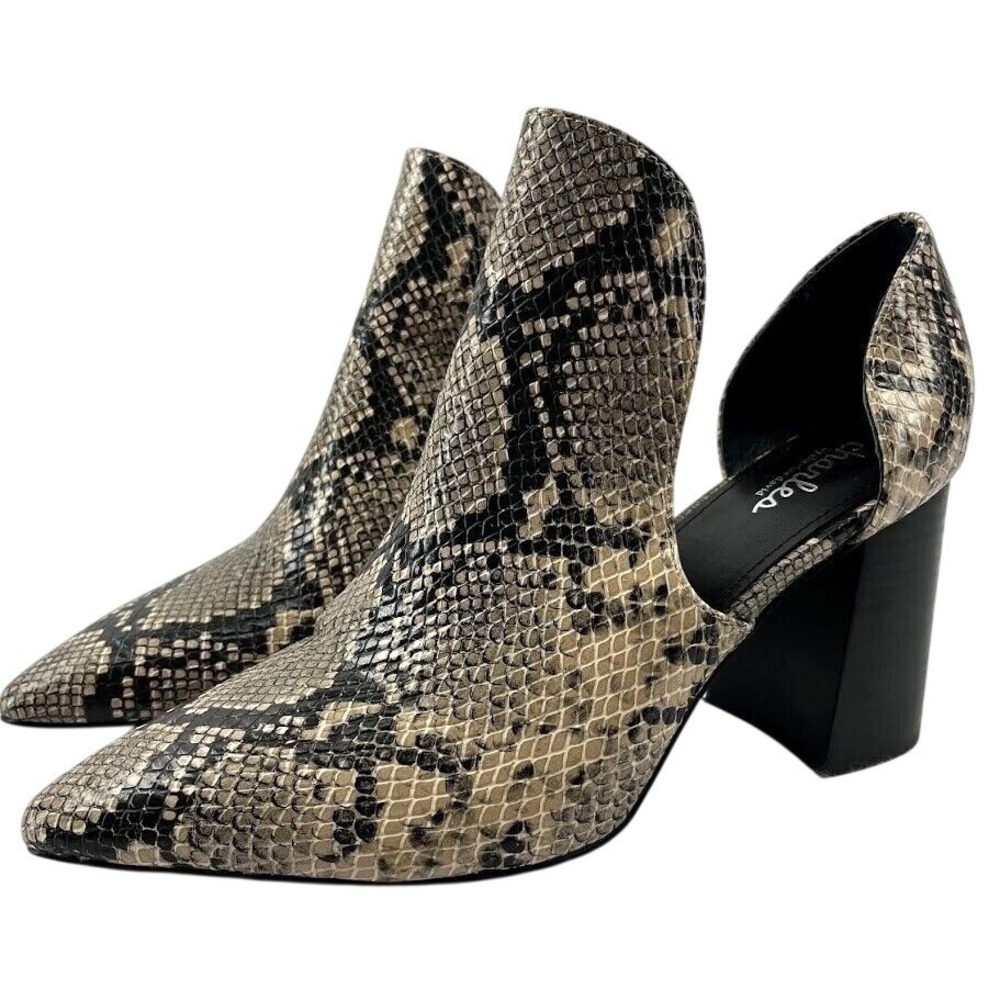 Charles by Charles‎ David Women's Varro Snake Embossed Booties 10M